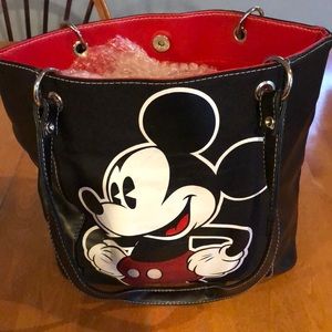 Mickey Mouse Disney Bag Glitter Black & Red